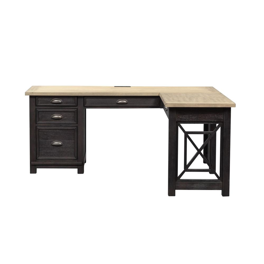 Heatherbrook L shaped desk - Dark Brown - Higher Gallery