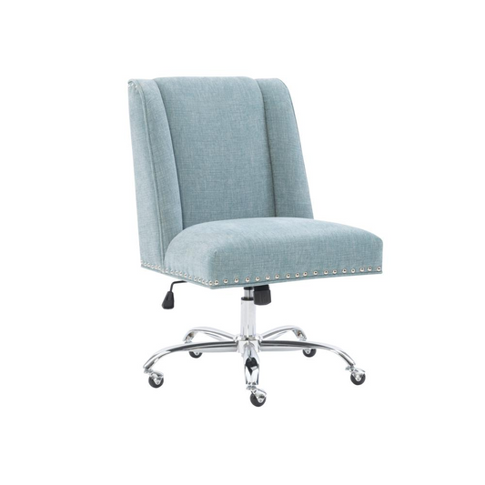 The Draper Office Chair in Aqua - Higher GAllery |home office