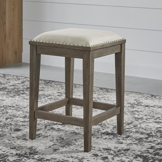 Americana Farmhouse Upholstered Console Stool - Higher Gallery