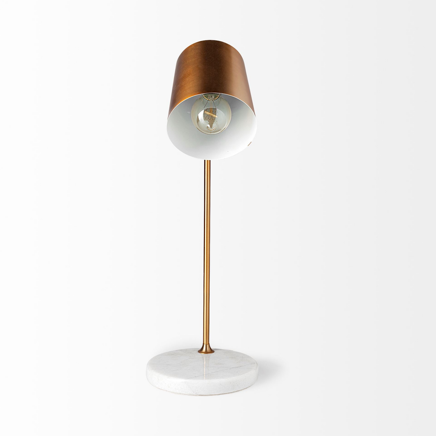 Gold Metallic Desk Lamp With Marble Base