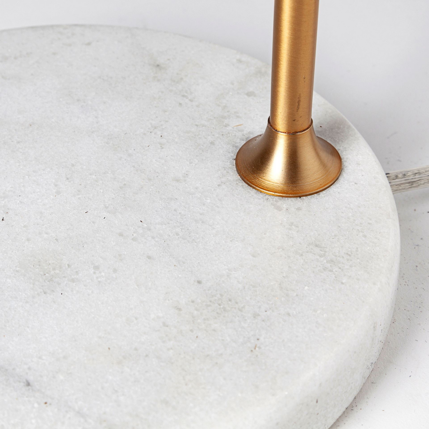 Gold Metallic Desk Lamp With Marble Base