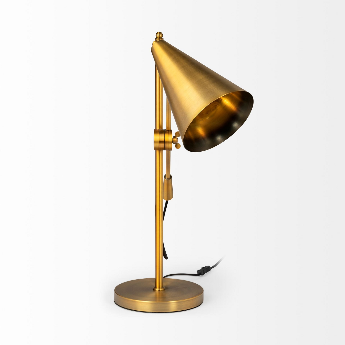 Sleek Golden Cone Adjustable Desk Lamp - Higher Gallery