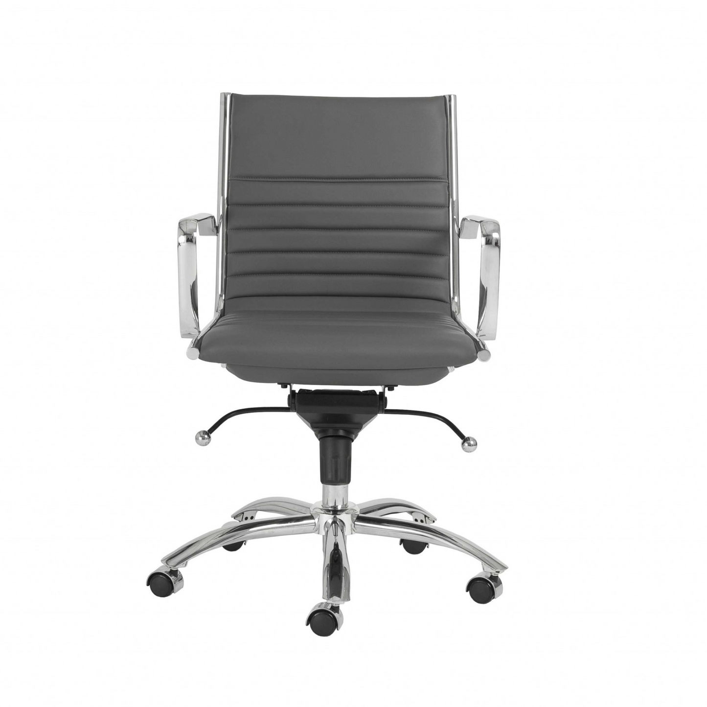 Low Back Ribbed Office Chair - Gray