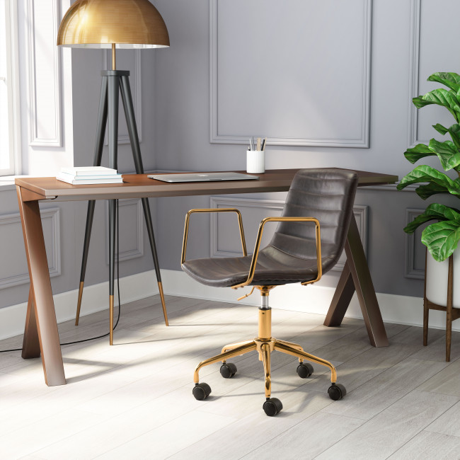 brown and gold office chair - Higher Gallery |Home Office