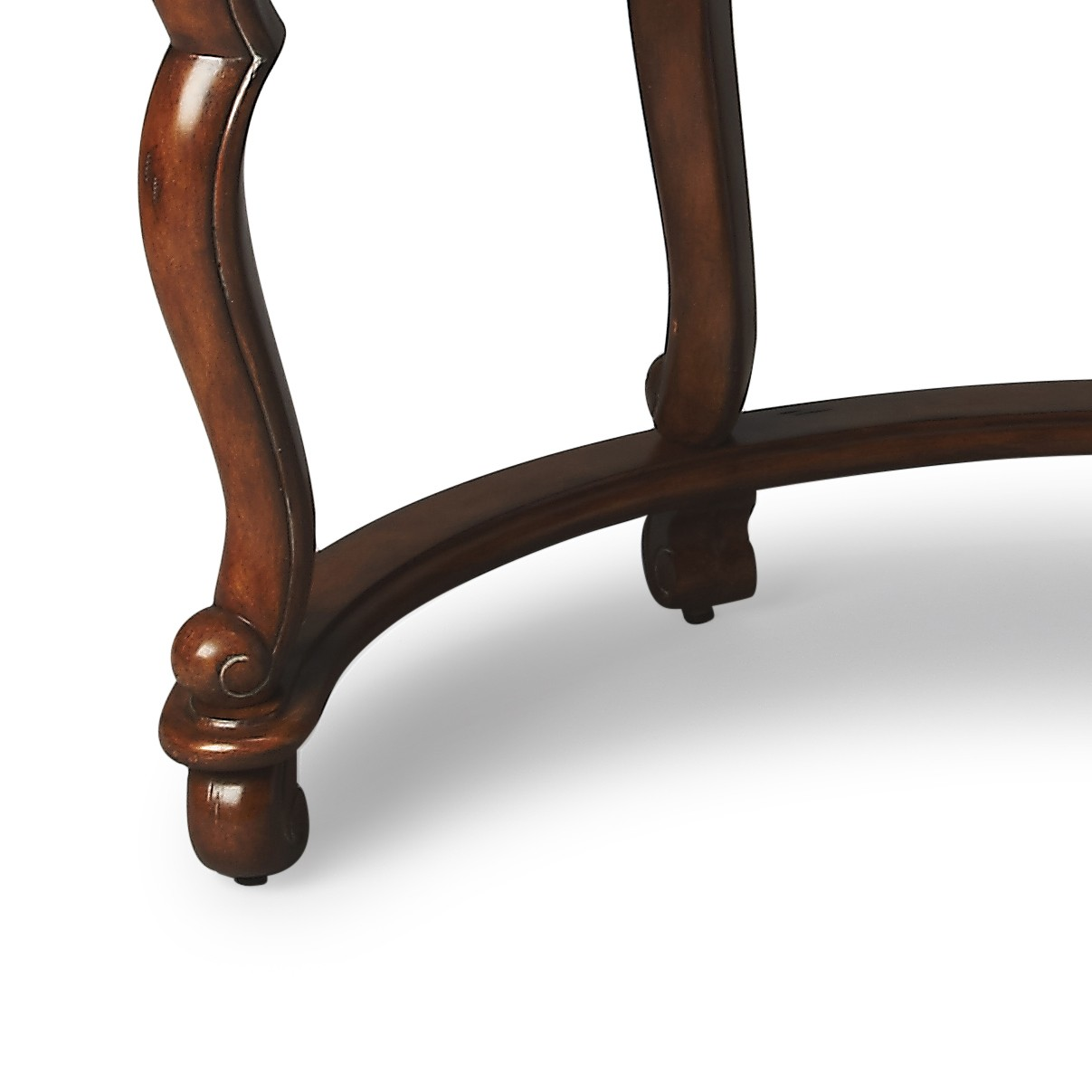 Classic Crescent Shape Leather Top Desk - Higher Gallery