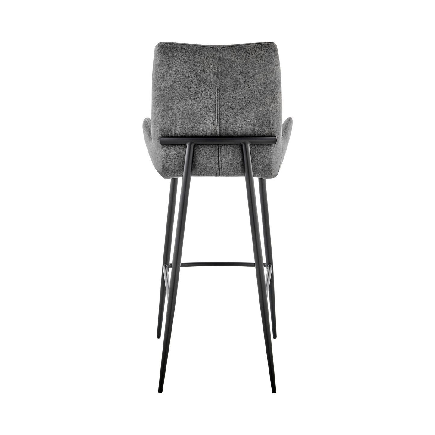 Charcoal Microfiber + Black Iron Counter Height Chair - Higher Gallery