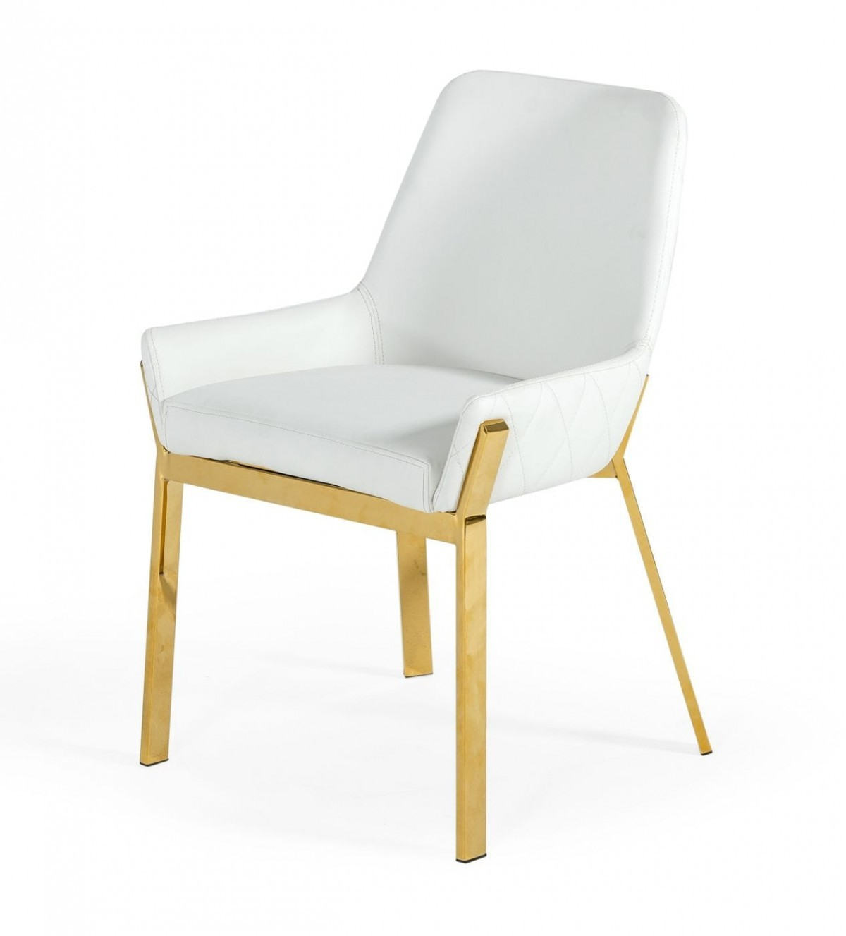 White Gold Side Chair