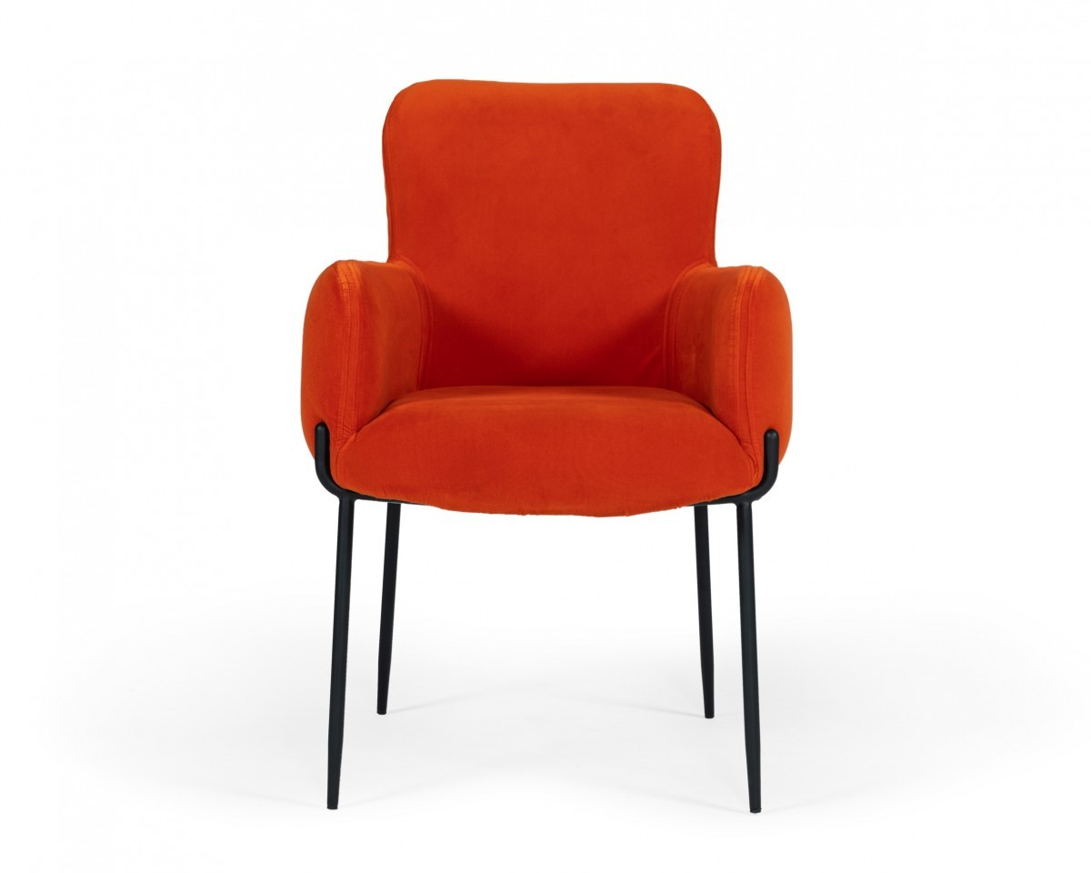 Velvet Chair - Orange