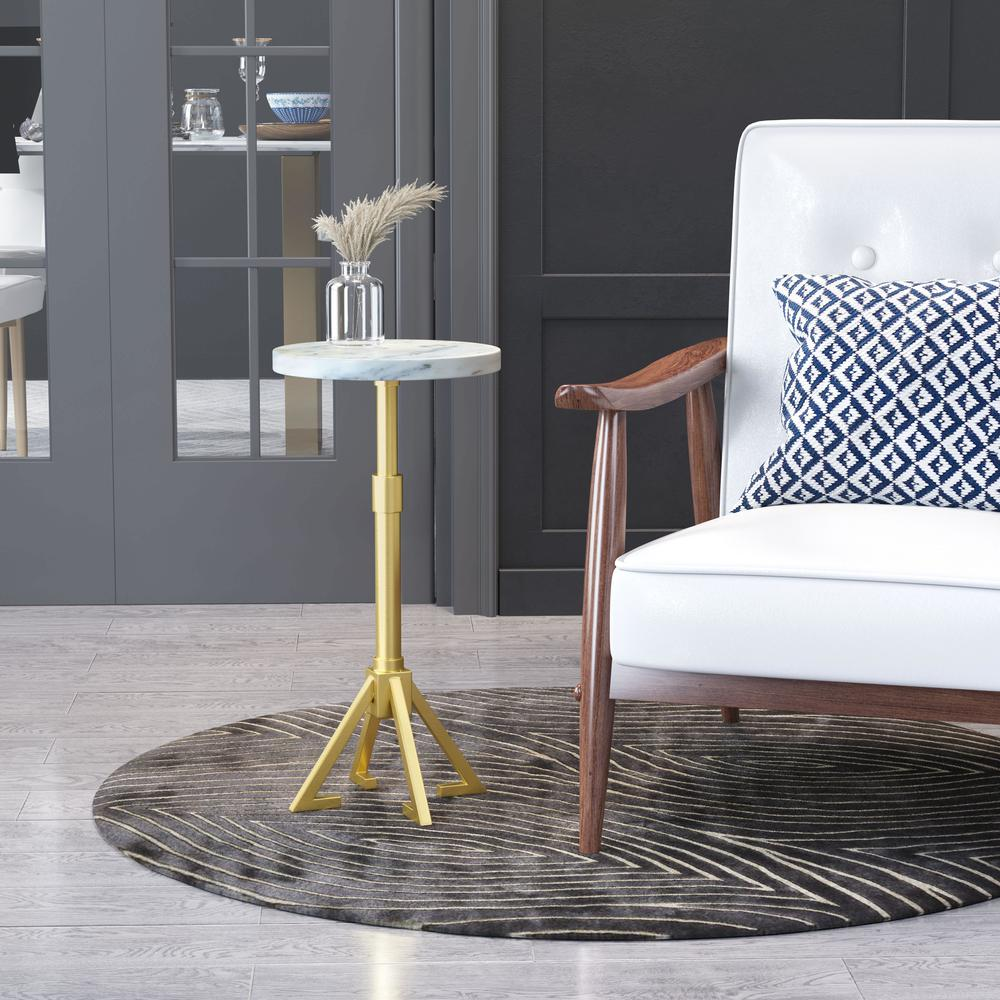 Maurice side table - White and Gold - Higher GAllery Homem office