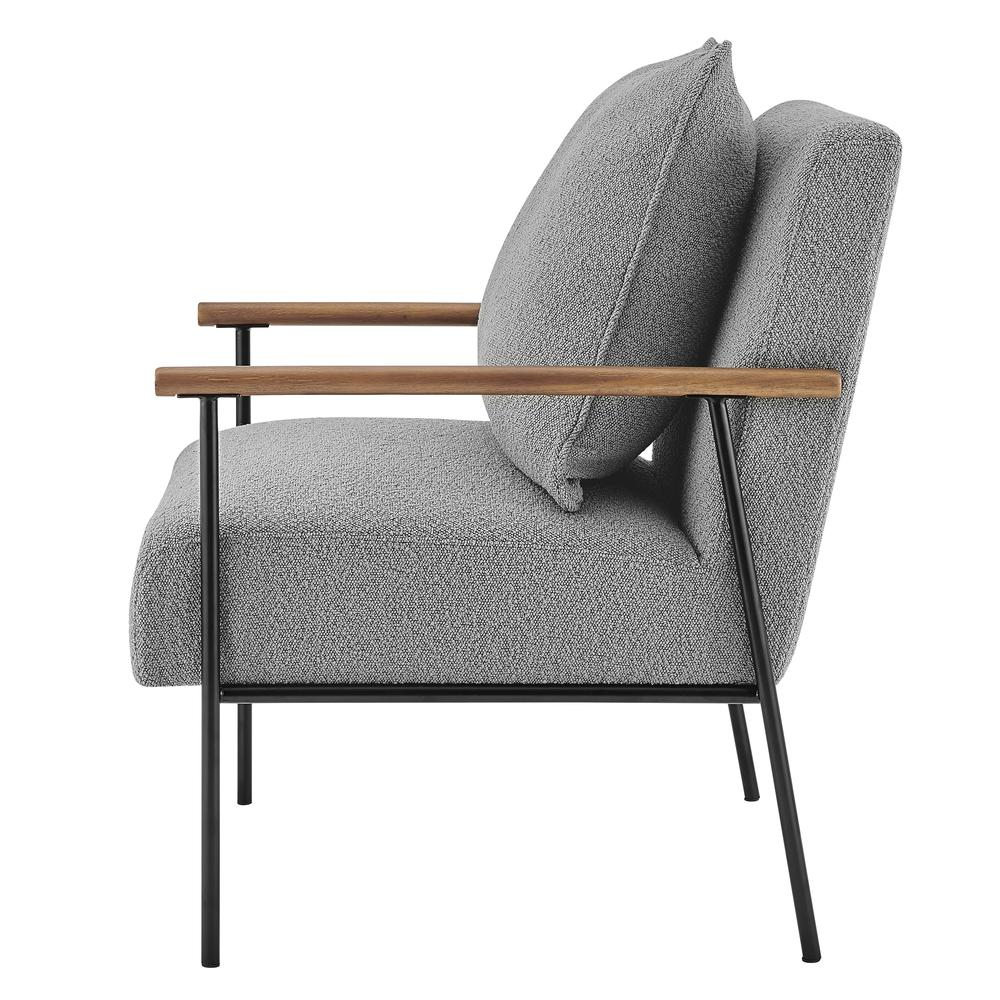 Gray Boucle side chair - Higher Gallery