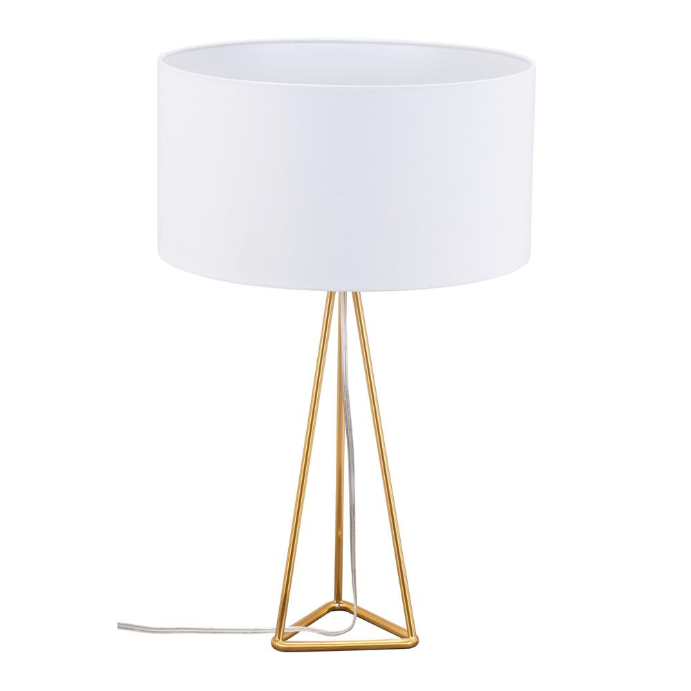 Sascha Table Lamp - White & Gold