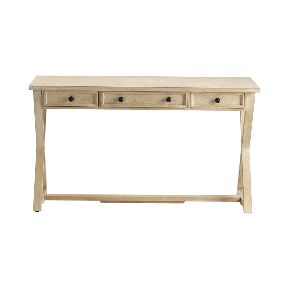 Bengal Manor 3-Drawer Desk - White Washed - Higher Gallery