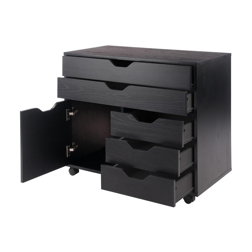 Halifax 3 Section Mobile Storage Cabinet - Black - Higher Gallery