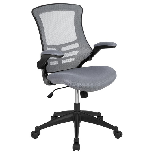 Mid Back Mesh Ergonomic Swivel Desk Chair - Gray - Higher Gallery Home Officce