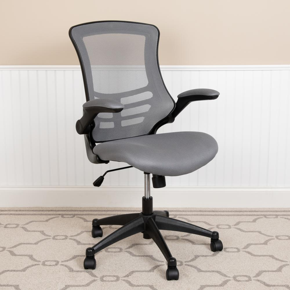Mid Back Mesh Ergonomic Swivel Desk Chair - Gray - Higher Gallery Home Office