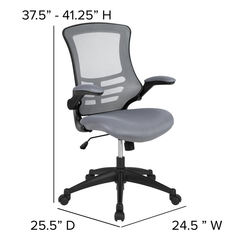 Mid Back Mesh Ergonomic Swivel Desk Chair - Gray - Higher Gallery Home Officce