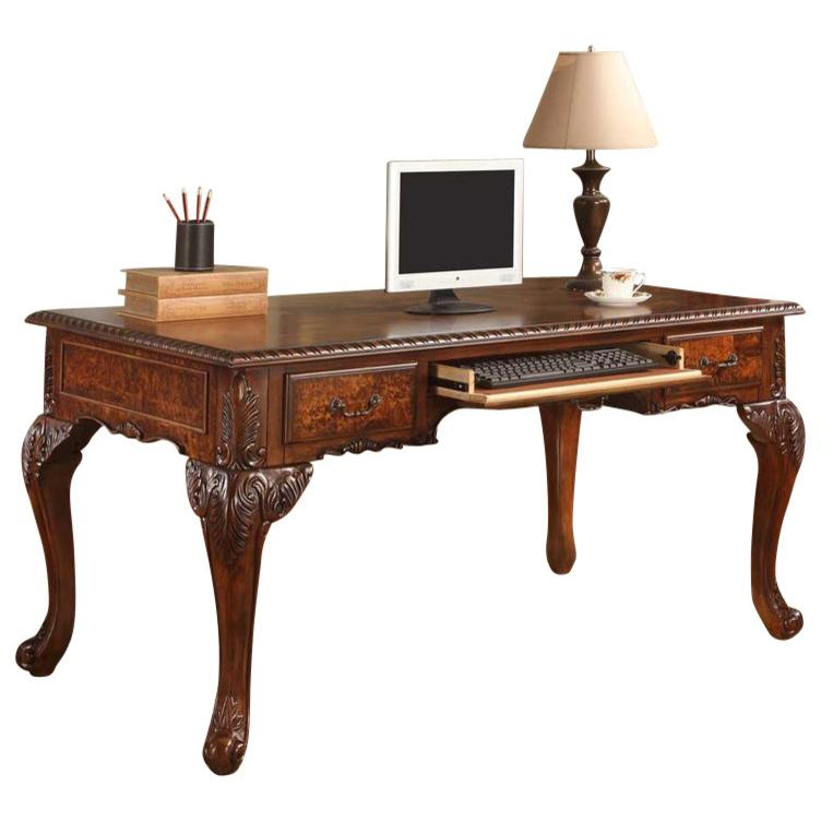 Best Master Wood Office Desk With Hand Carved Designs - Cherry