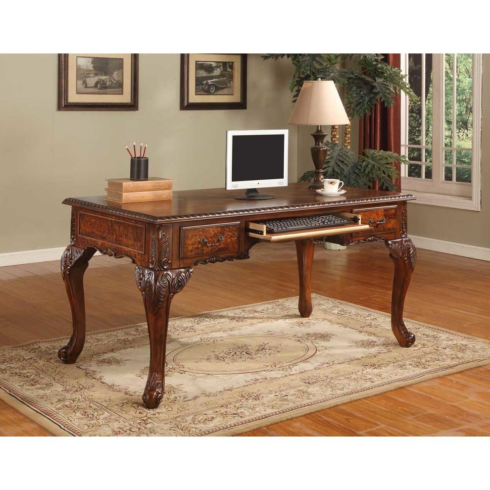 Best Master Writing Desk With Hand Carved Designs - Cherry