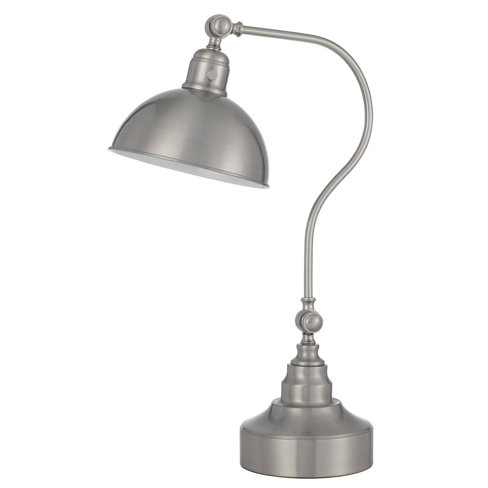 Downbridge Industrial Desk Lamp - Brushed Steel - Higher Gallery