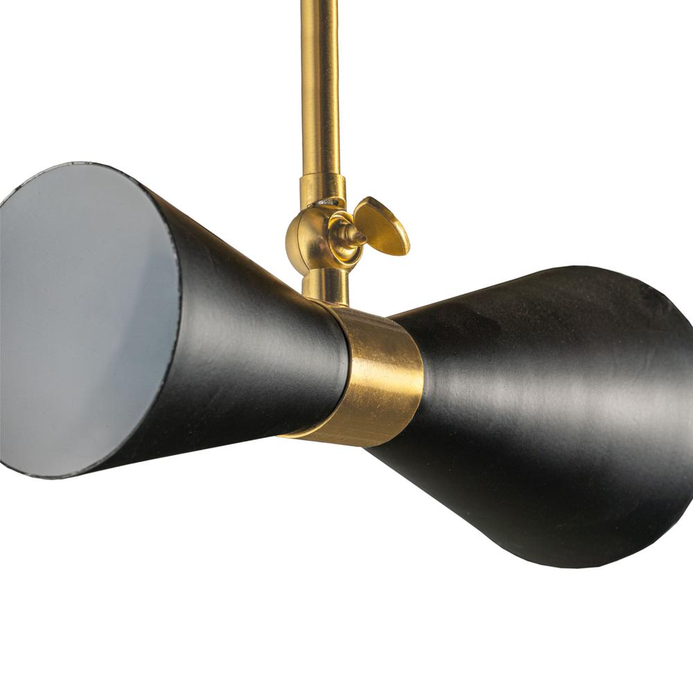 Calvin One Armed Metal Wall Sconce - Black and Brass
