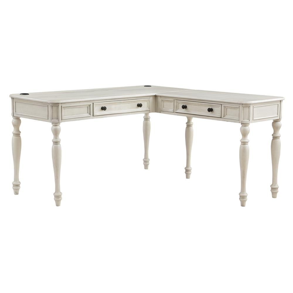 Country Meadows L-Shaped Desk w/PWR