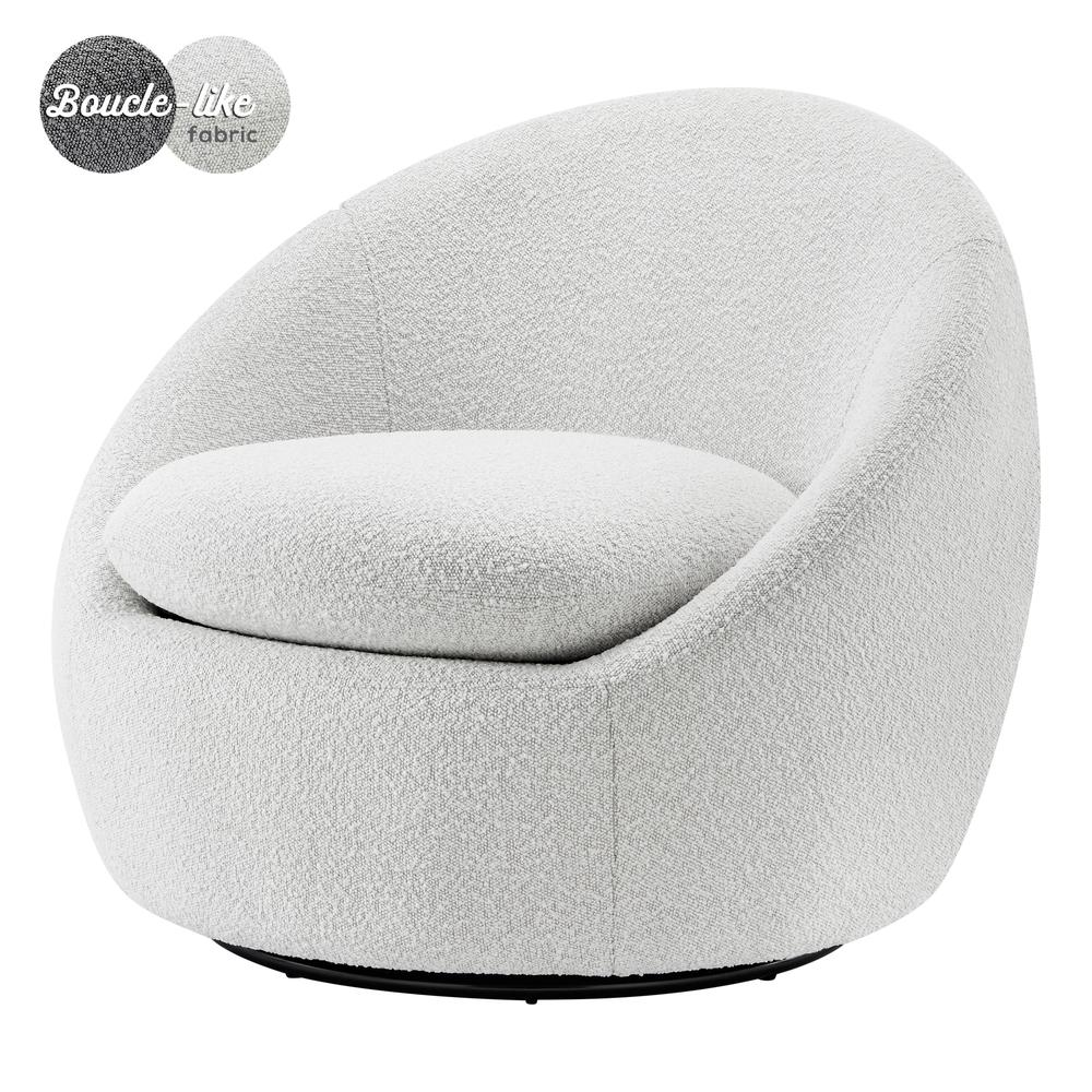 Adelmo Swivel Accent Chair - Cardiff Gray from Higher Gallery