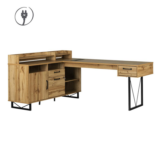 industrial style desk and credenza from Higher Gallery