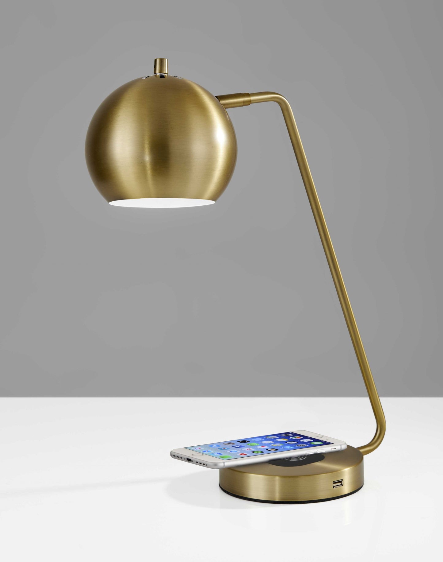 Gold Metal Desk Table Lamp With Gold Shade