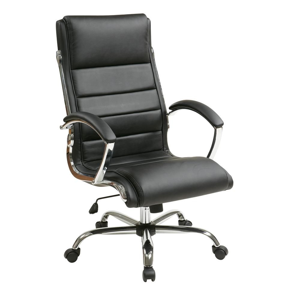 Channel Tufted Executive office chair - Black by Higher Gallery Home Office