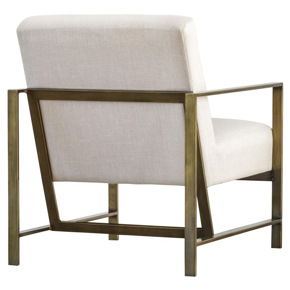 Francis Fabric Arm Chair -Cream and Gold