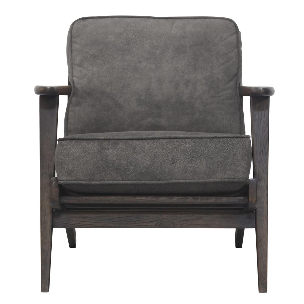 Albert Accent Chair - Pewter Hide