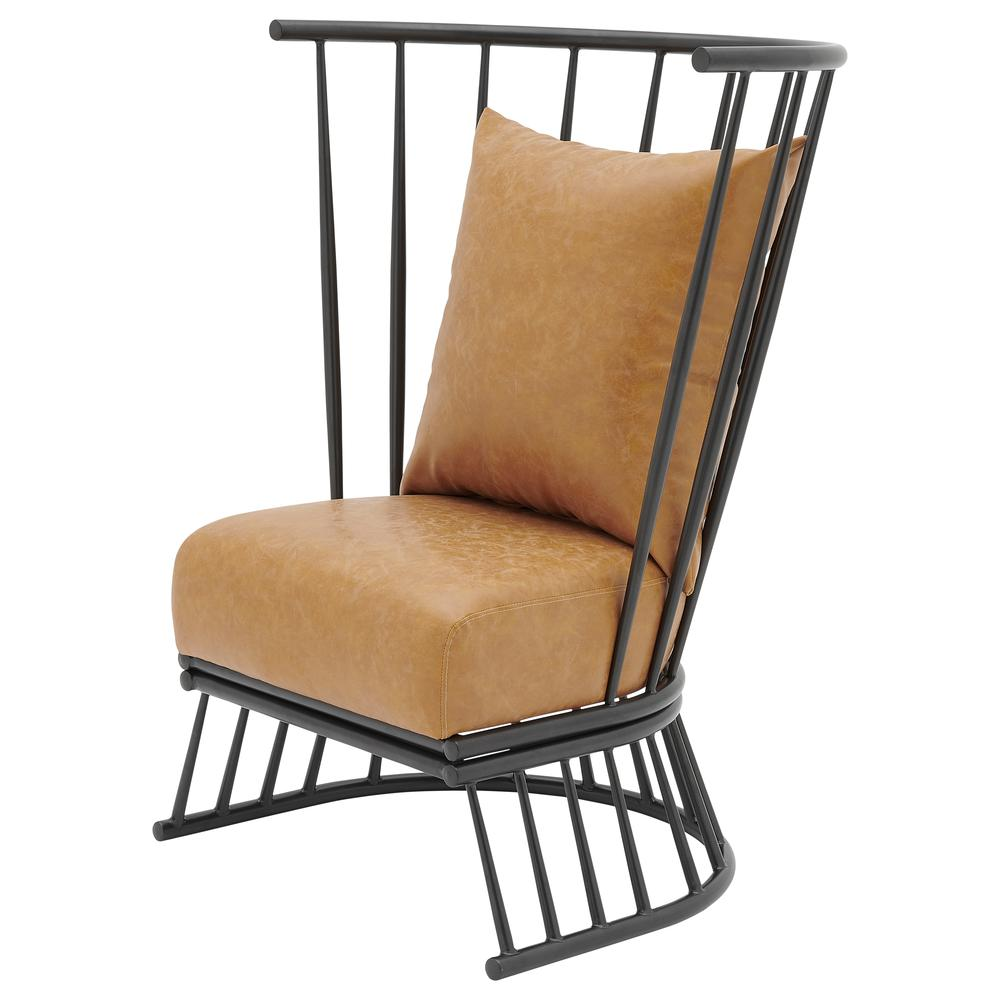 Jupiter KD PU Metal Accent Chair